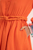 Vestido Tencel Tranças Laranja