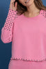 Blusa Moletom Tachas Rosa