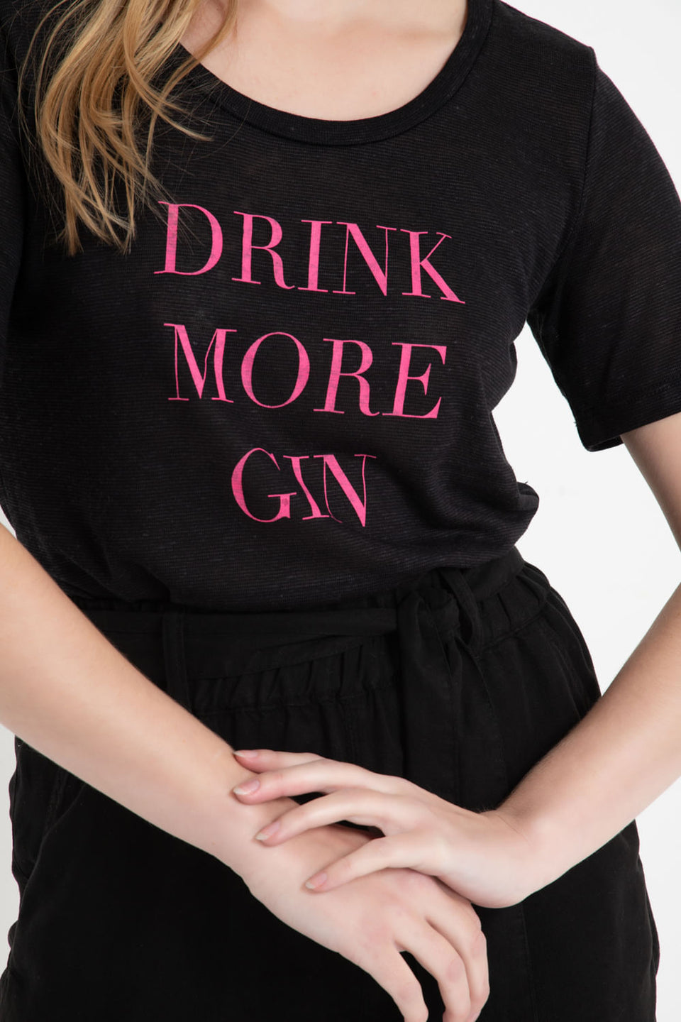 Camiseta Drink More Gin Preto