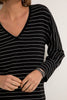 Blusa Punho Listra Preto