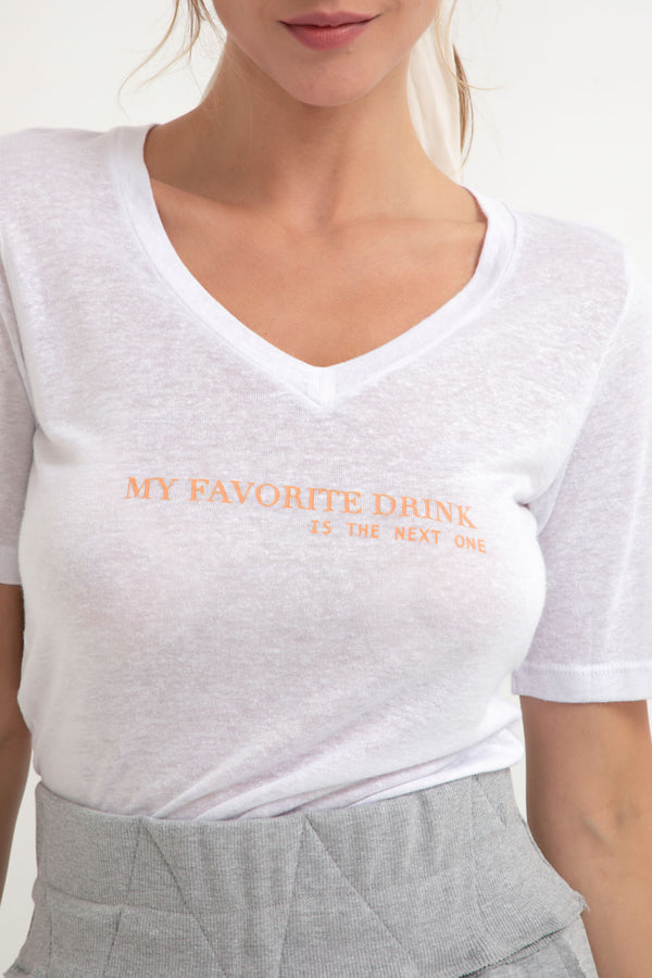 Camiseta Favorite Drink Branco