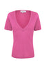 Camiseta Maxi Decote Rosa