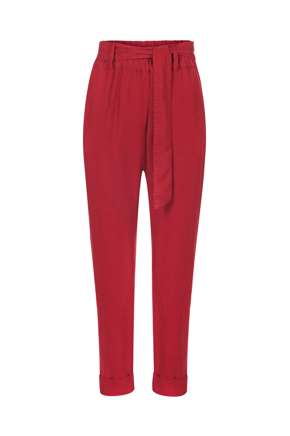 Calça Tencel Faixa Vermelho