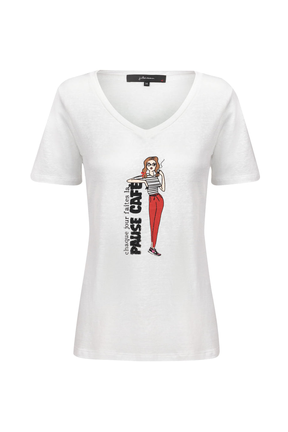 Camiseta Menina Pause Café Branco