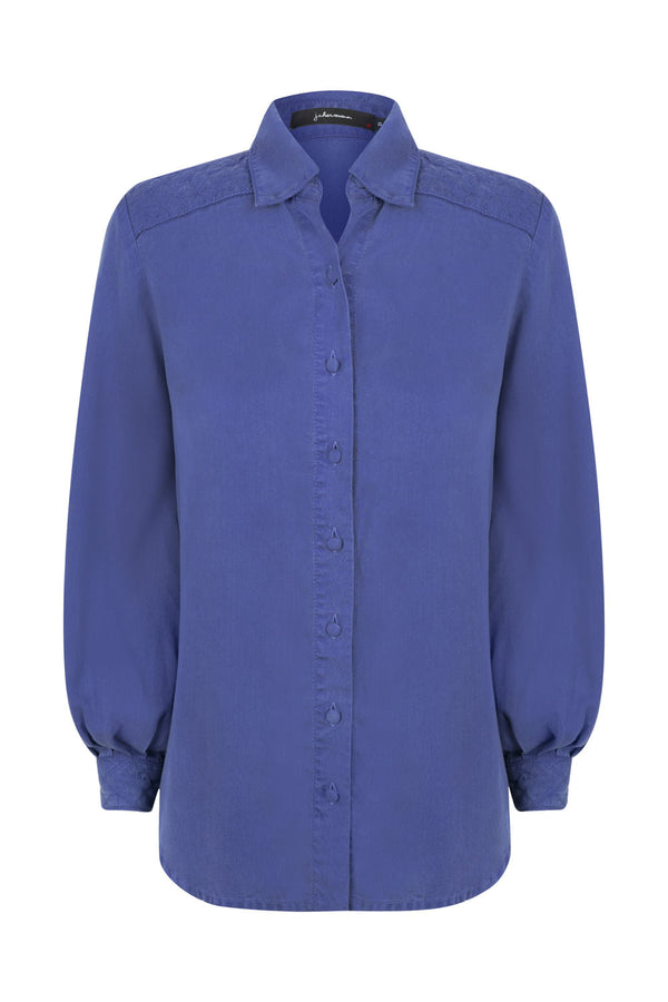 Camisa Matelasse Azul Royal