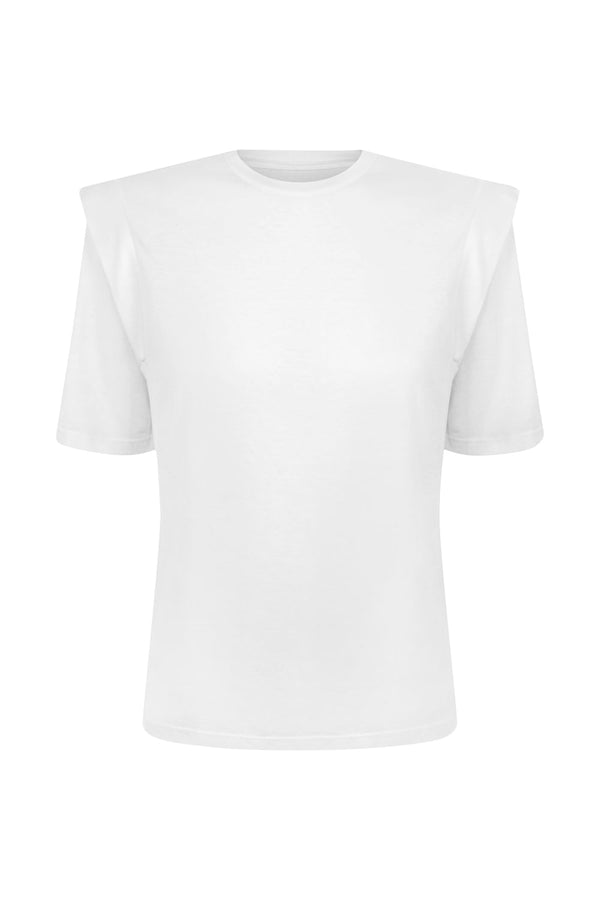 Camiseta Ombro Manga Branco