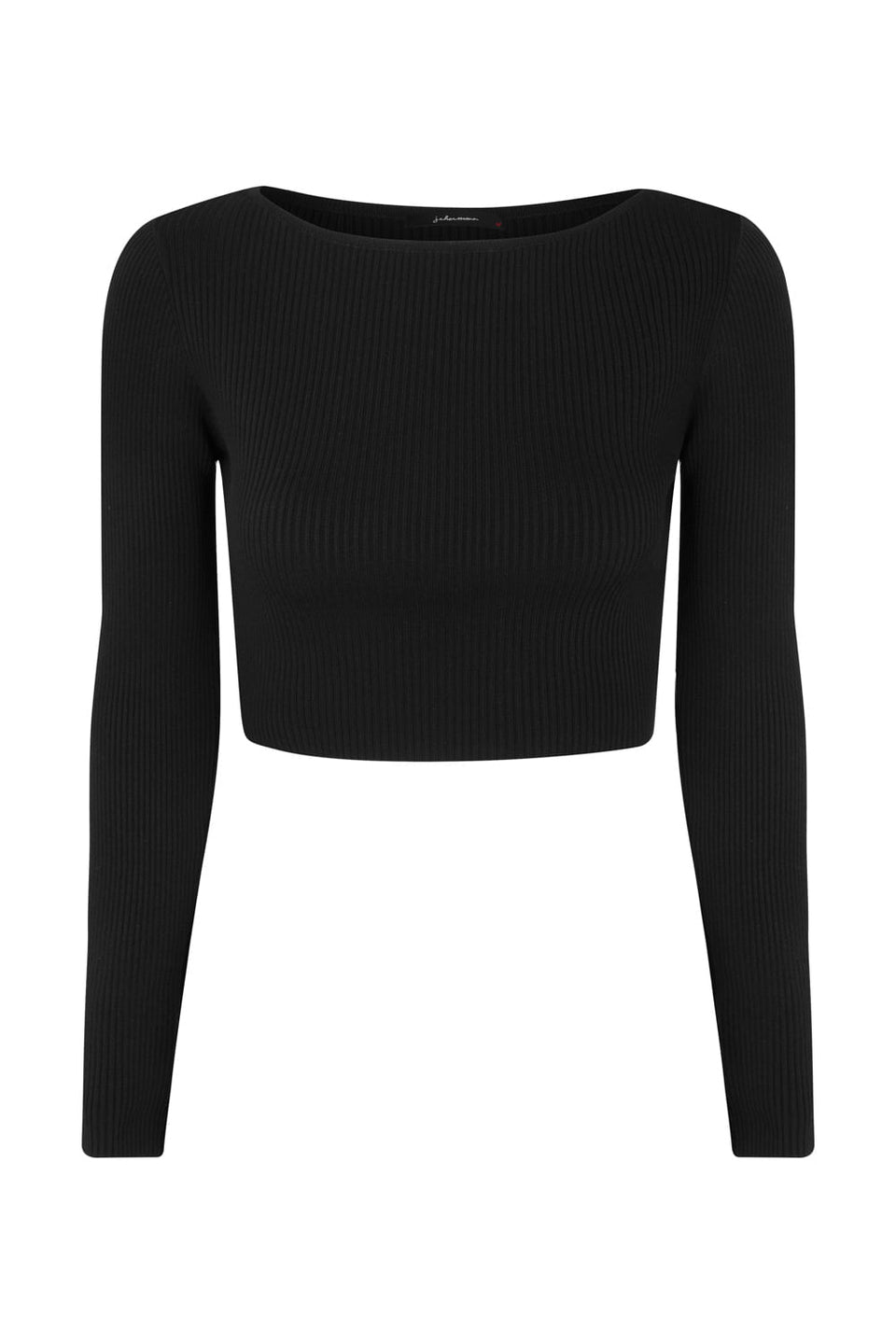 Cropped Manga Longa Tricot Preto