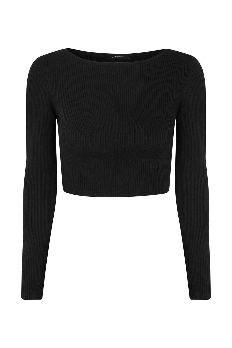 Cropped Manga Longa Tricot Preto