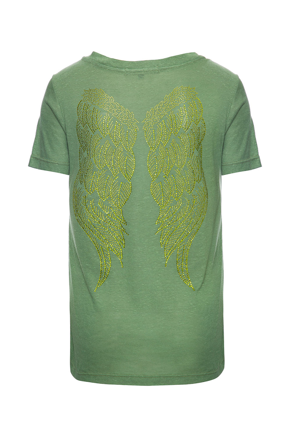 Camiseta Asas Strass Verde