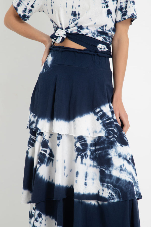 Saia 3 Marias Tie Dye Azul