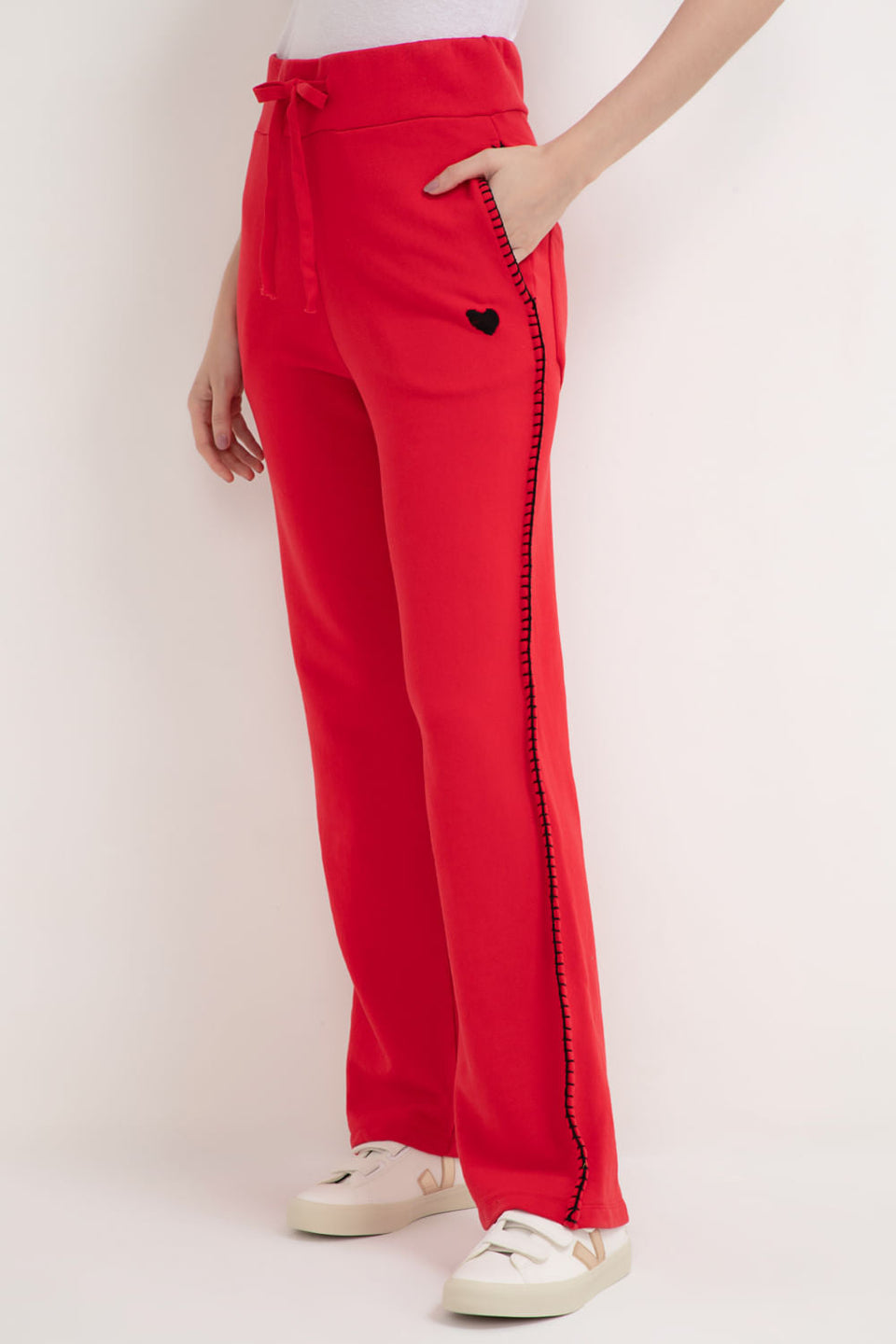 Calça Pesponto Vermelho