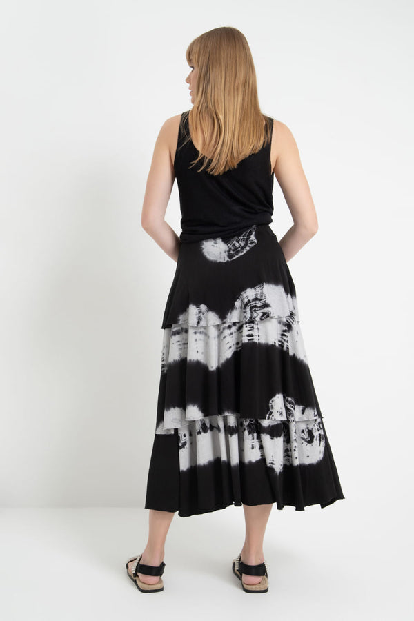 Saia 3 Marias Tie Dye Preto