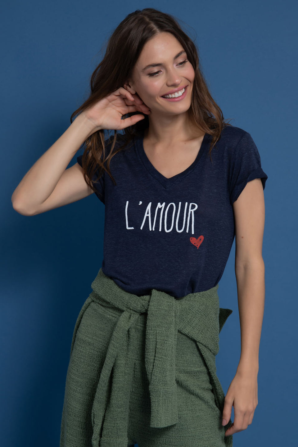 Camiseta L'amour Azul Marinho