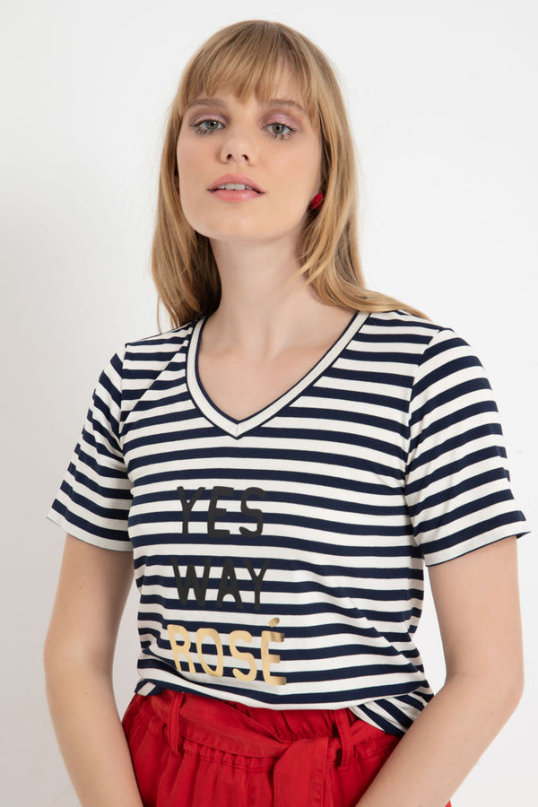 Camiseta Yes Way Rose Listra Azul