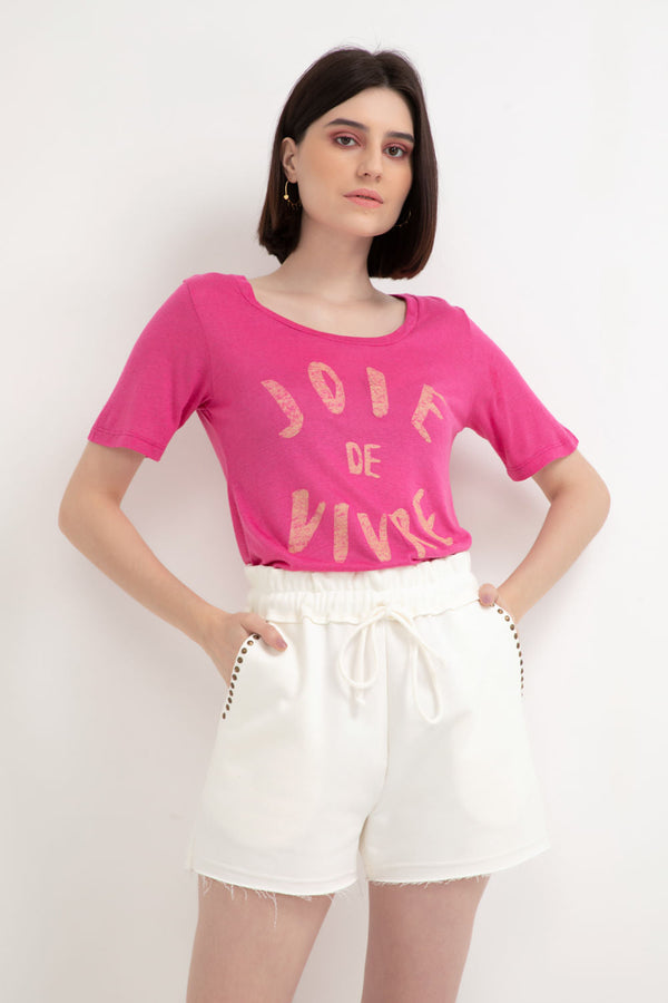 Camiseta Joie De Vivre Rosa