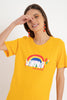 Camiseta Bonjour Mon Amour Amarelo