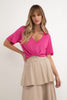 Camiseta Maxi Decote Rosa