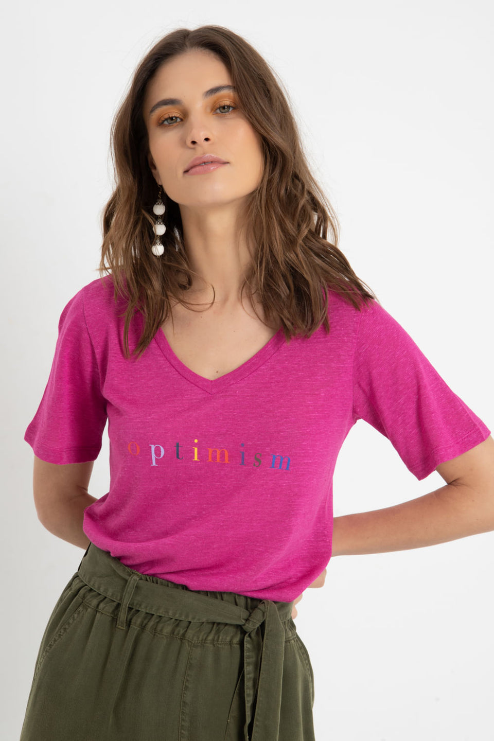 Camiseta Optimism Rosa