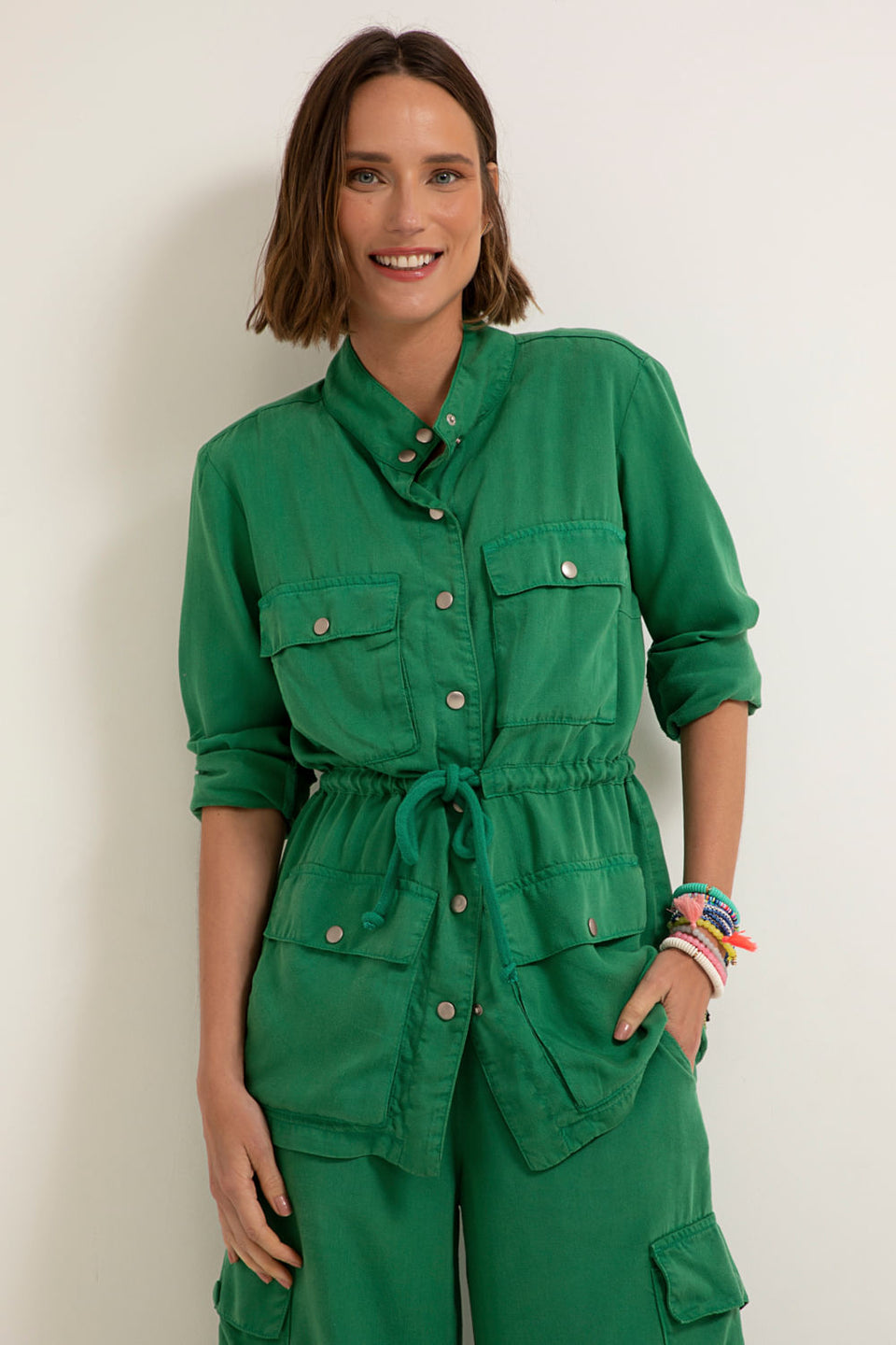 Parka Tencel Verde