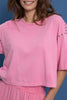 Blusa Cropped Tachas Rosa