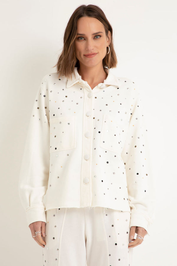 Camisa Moletom Tachas Off White