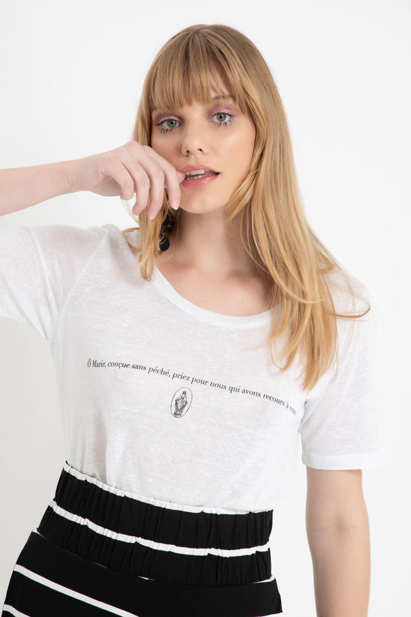 Camiseta Santinha Branco