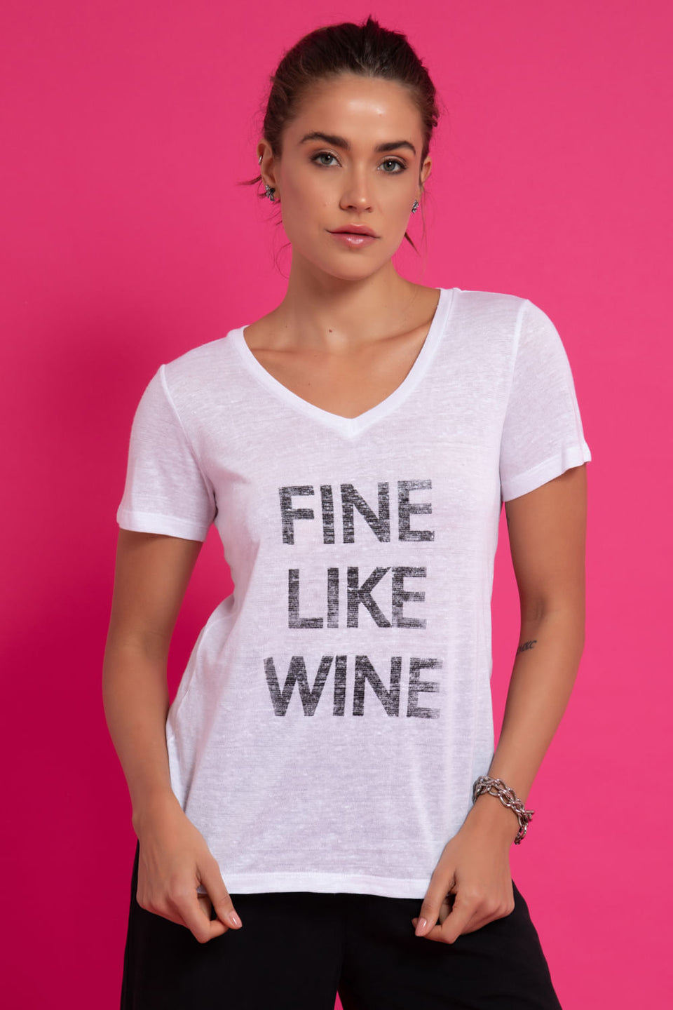 Camiseta Fine Like Wine Branco