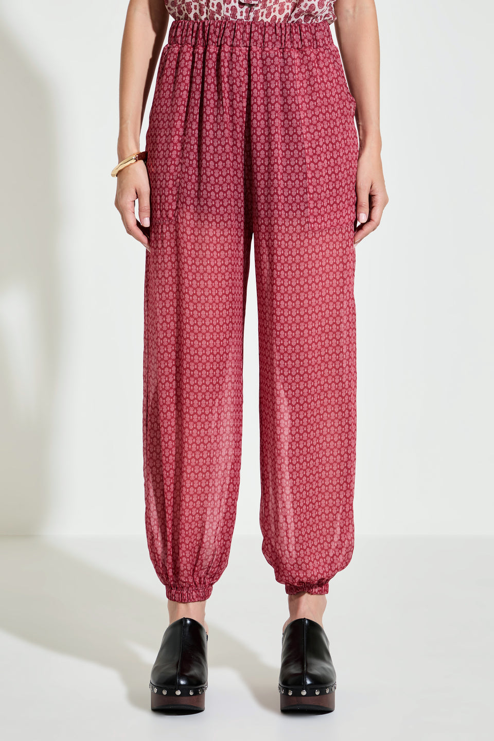 Calça Georgete Paisley